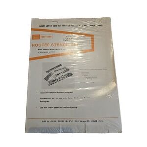 Vintage Sears Craftsman Router Stencil Set Model 9-2518 Letters &‎ Numbers